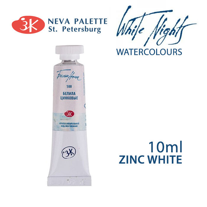Akvarele White Nights 10 ml | izaberite nijansu - Cink bijela