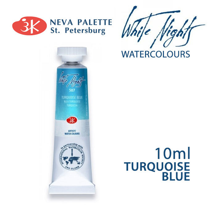 Akvarele White Nights 10 ml | izaberite nijansu - Tirkizno plava