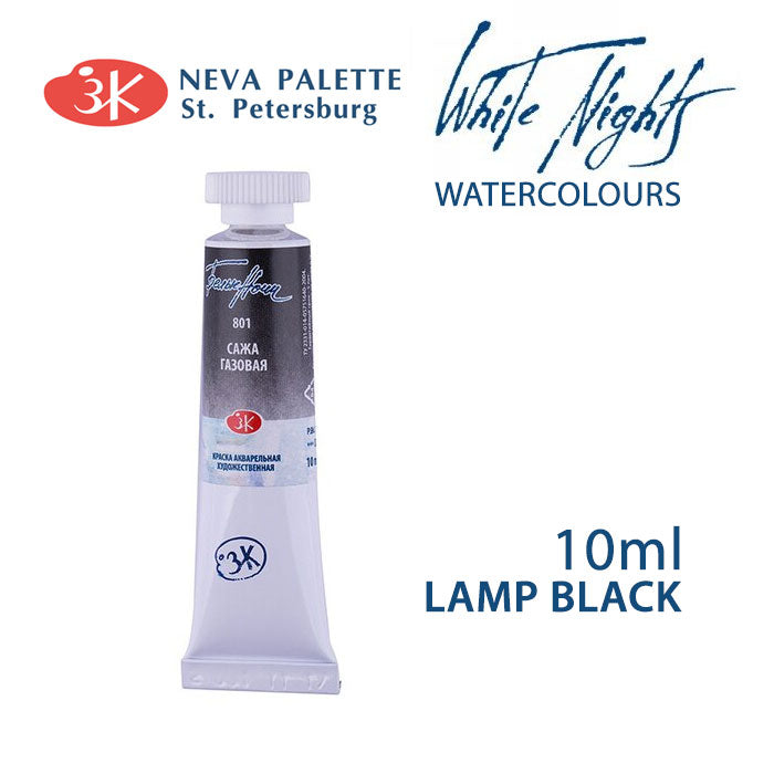 Akvarele White Nights 10 ml | izaberite nijansu - Ponoćno crna