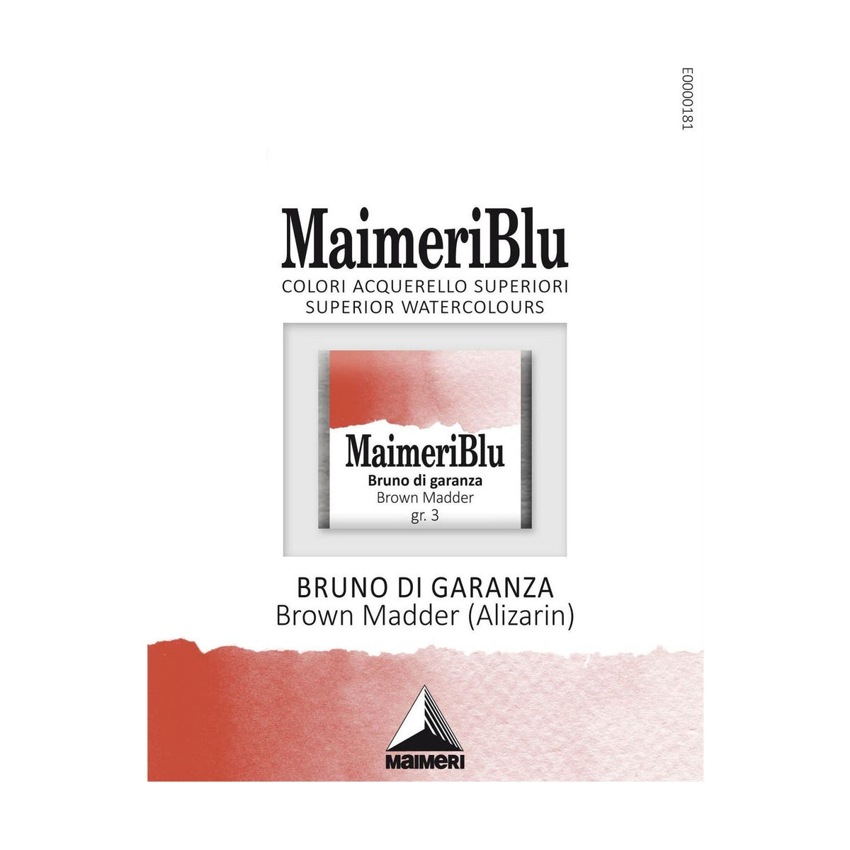 Akvarelna boja Maimeri Blu – polusuha posudica 1,5 ml – Alizarin smeđi kraplak