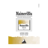Akvarelna boja Maimeri Blu – polusuha posudica 1,5 ml – Zeleno zlato