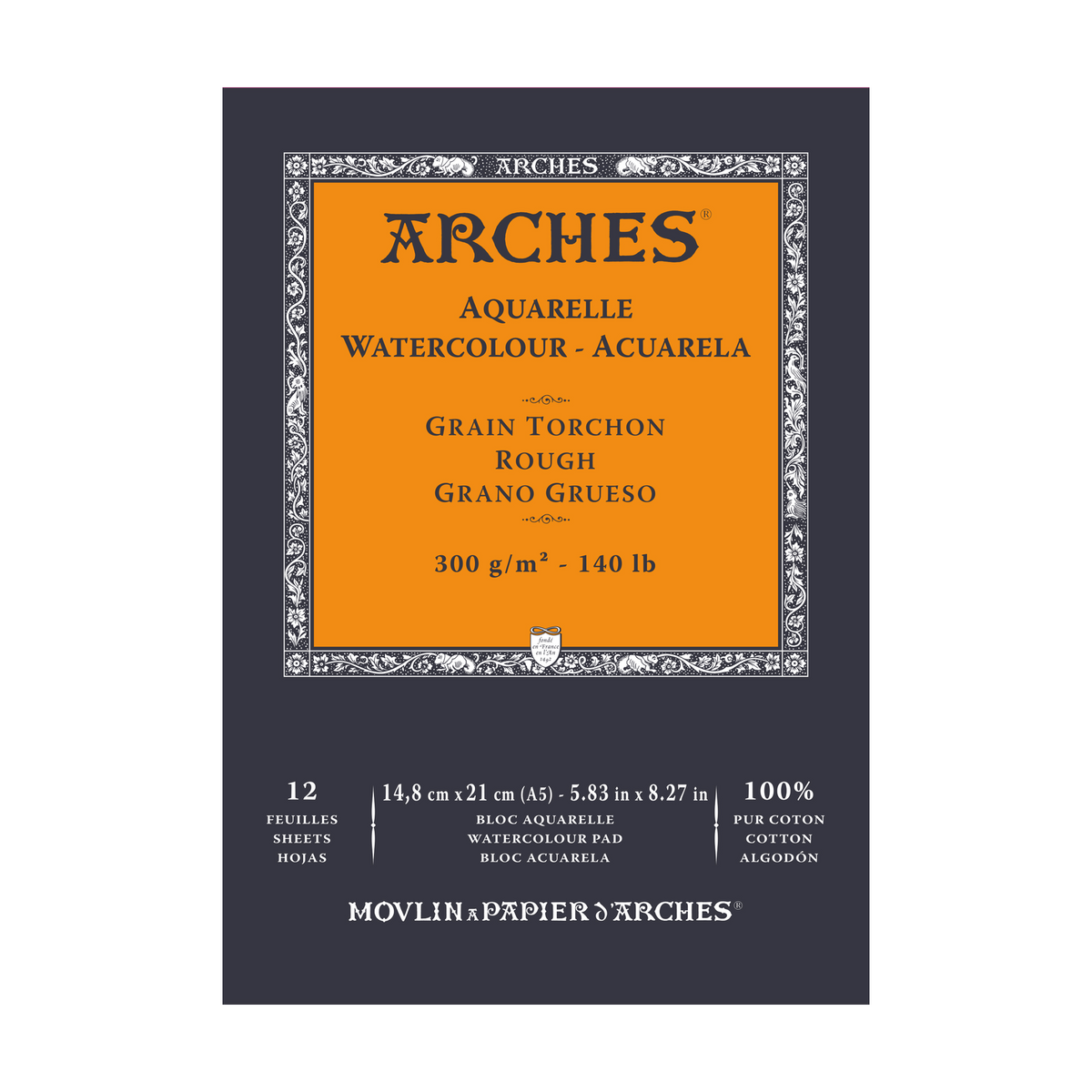 Akvarelni blok ARCHES Aquarelle gruba struktura prirodno bijeli 300 g/m² – 12 listova