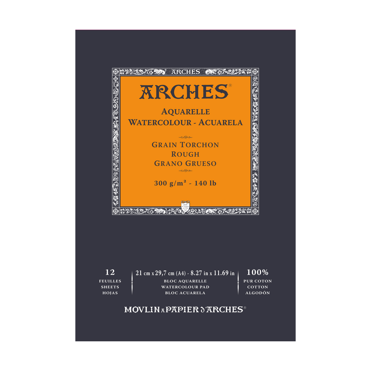 Akvarelni blok ARCHES Aquarelle gruba struktura prirodno bijeli 300 g/m² – 12 listova