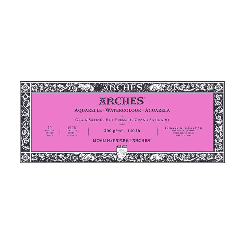 Akvarelni blok ARCHES CP prirodno bijela 300 g/m² – 20 listova