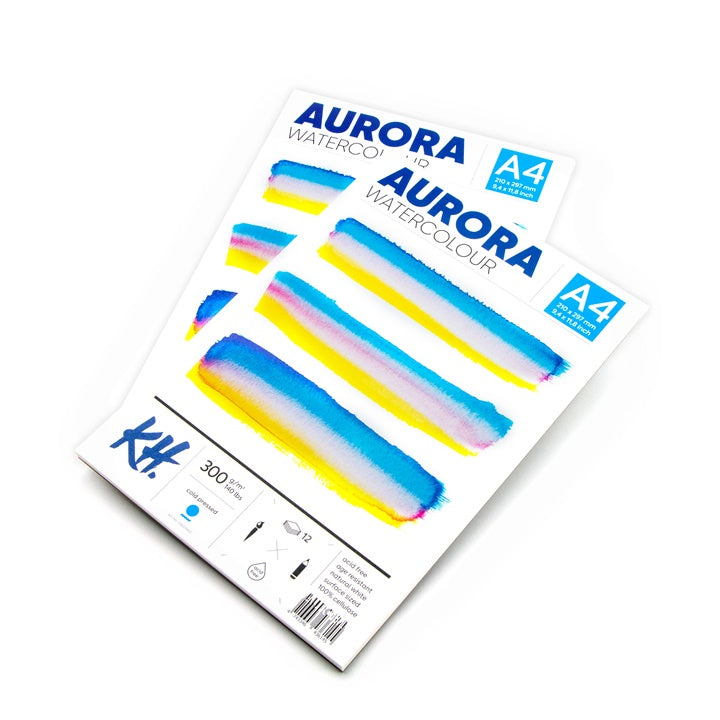 Akvarelni blok AURORA cold press - 12 listova | različiti formati — slika 3