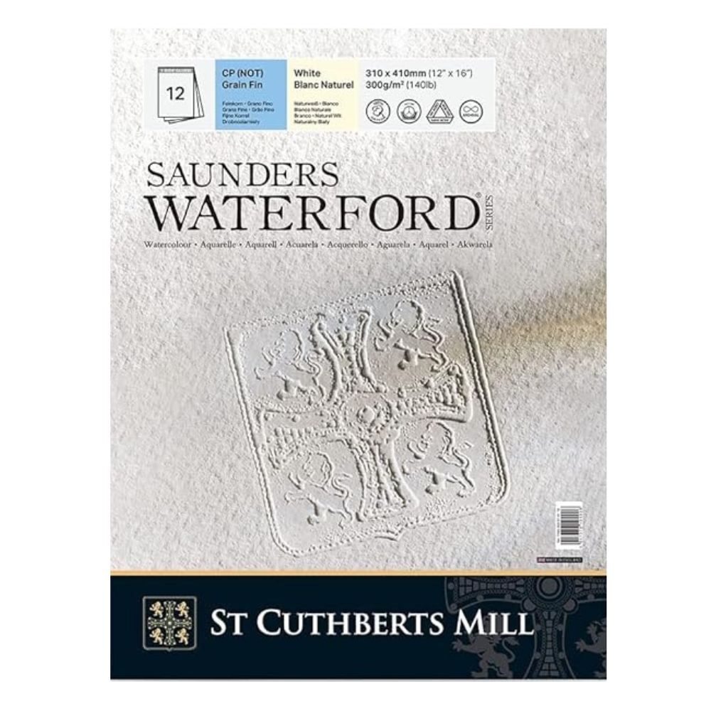 Akvarelni blok CANSON Saunders Waterford CP bijeli 300 g/m² 23 × 31 cm