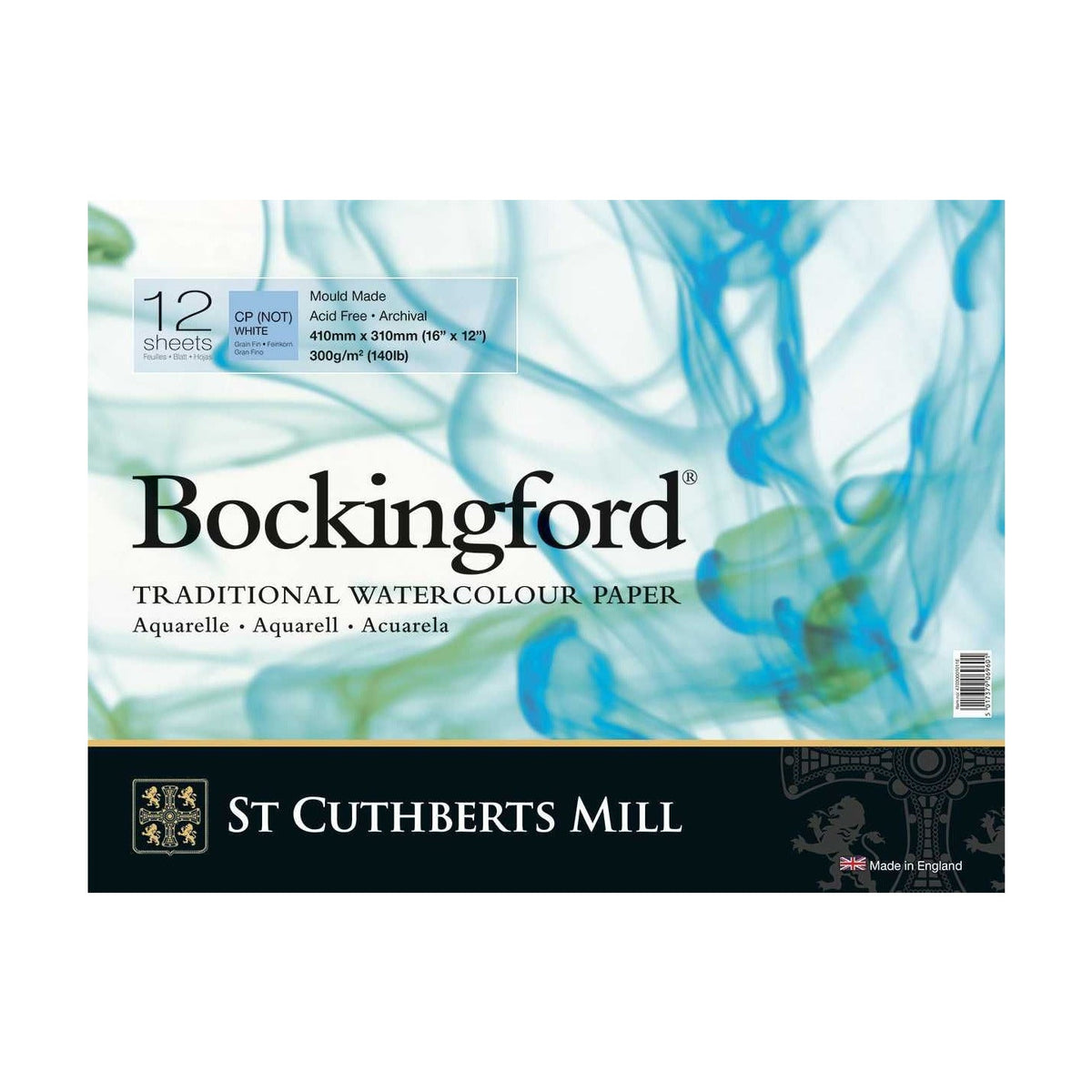 Akvarelni blok CANSON St Cuthberts Bockingford 300 g/m² 12 listova spirala 18 – 41 cm