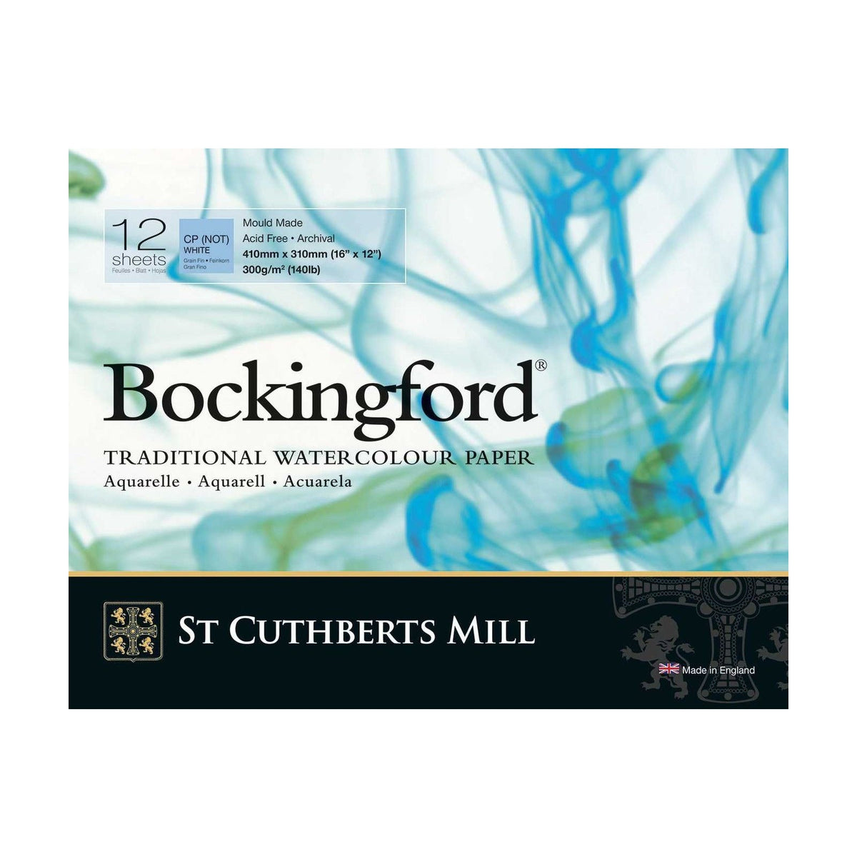 Akvarelni blok CANSON St Cuthberts Bockingford CP bijeli 300 g/m² - 12 listova