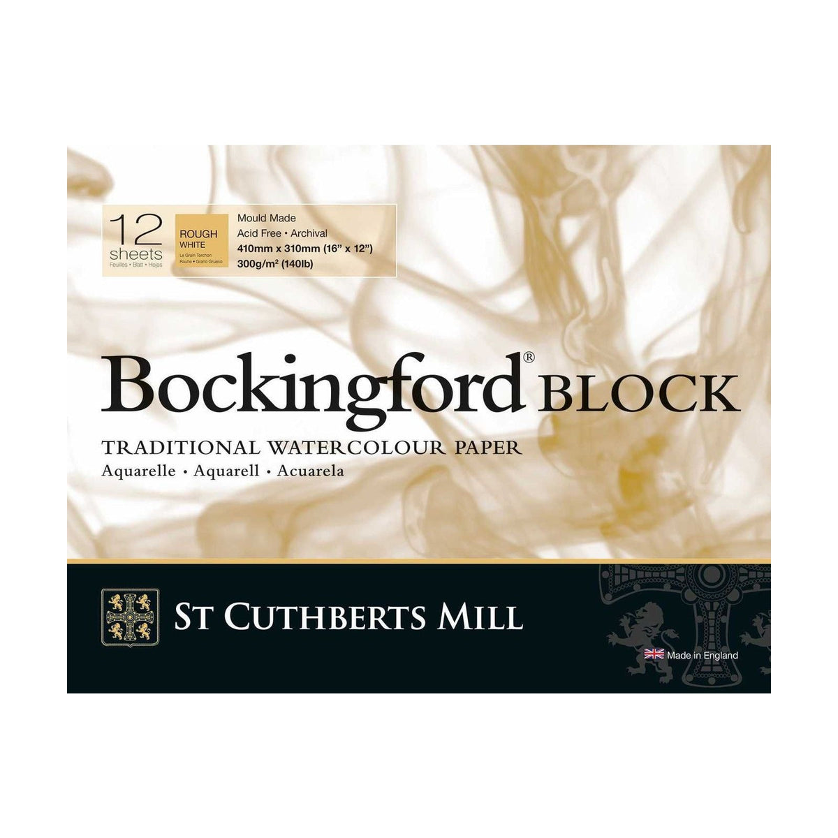 Akvarelni blok CANSON St Cuthberts Bockingford Rough 300 g/m² 31 – 41 cm - 12 listova