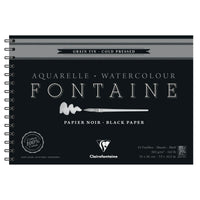 Akvarelni blok Clairefontaine Fontaine CP crni 300 g/m² 19 x 26 cm - 12 listova