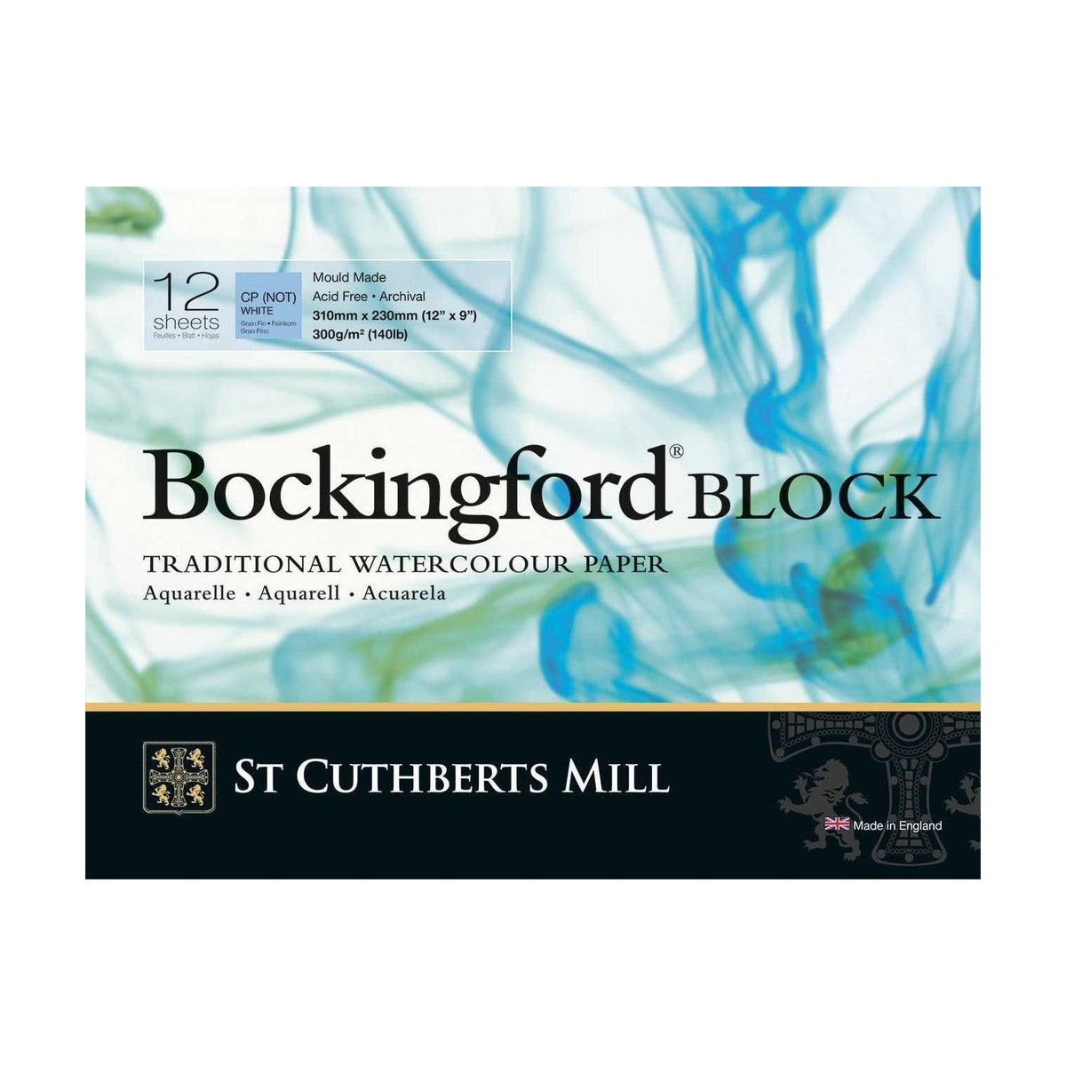 Akvarelni blok St Cuthberts Mill Bockingford CP bijeli 300 g/m² - 12 listova - 31 – 41 cm