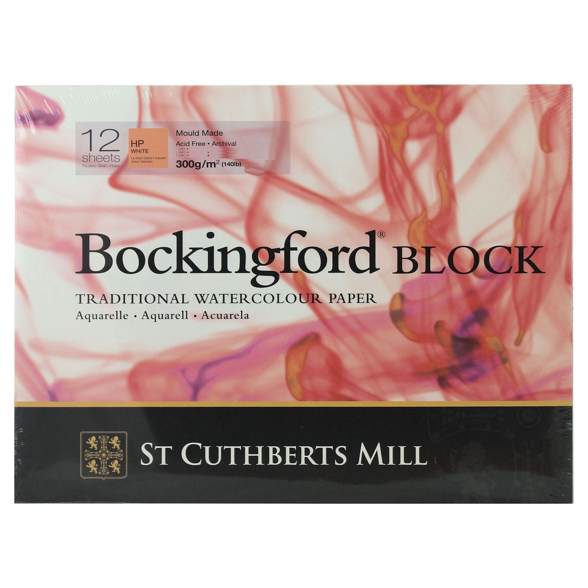 Akvarelni blok St Cuthberts Mill Bockingford HP bijeli 300 g/m² 12 listova – 31 – 41 cm