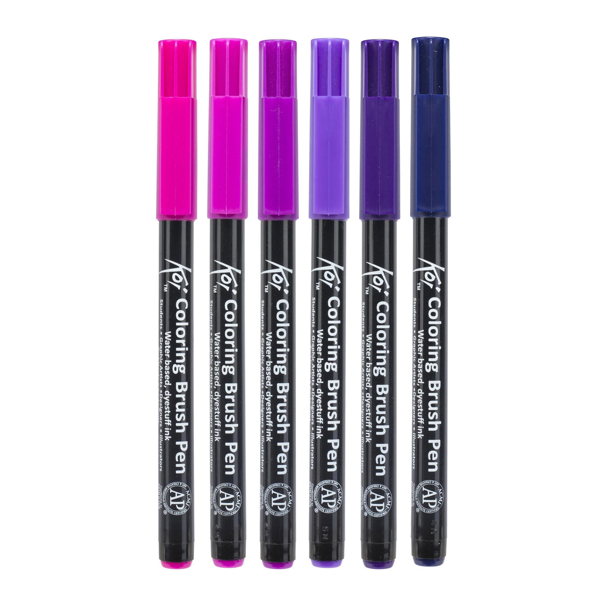 Akvarelni flomasteri s kistom SAKURA Koi Galaxy / set od 6 kom