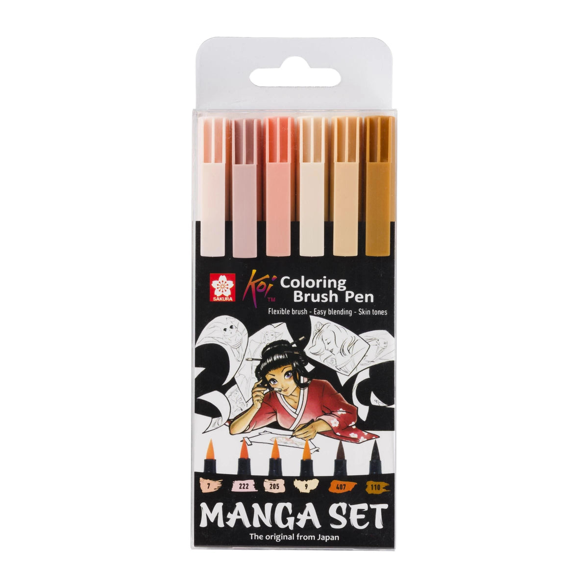 Akvarelni kist flomasteri SAKURA Koi Coloring Brush Manga
