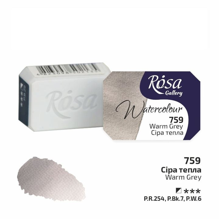Akvarelne boje Rosa Gallery posudica 2.5 ml – 759 topla siva