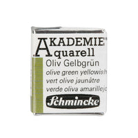 Akvarel boje Schmincke AKADEMIE 1/2 posudice – 554 maslinasto zelena žućkasta