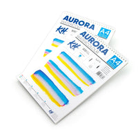 Akvarelový blok AURORA cold press so špirálou - 12 listový | rôzne formáty — obrázok 1