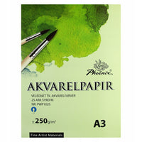 Akvarelový blok Phoenix 250 g/m², 210 × 297 mm alebo 297 × 420 mm – výber formátu
