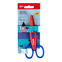 APLI kreativne škare 13,5 cm, zaobljeni vrh, simetrične – zupci