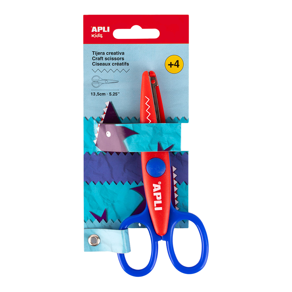 APLI kreativne škare 13,5 cm, zaobljeni vrh, simetrične – zupci