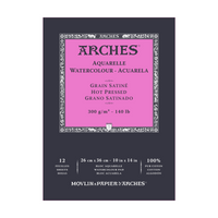 ARCHES akvarelni blok glatki HP prirodno bijeli 300 g/m² A5 – A3 - 12 listova