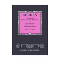 ARCHES akvarelni blok glatki HP prirodno bijeli 300 g/m² A5 – A3 - 12 listova