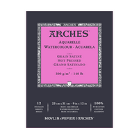 ARCHES akvarelni blok glatki HP prirodno bijeli 300 g/m² A5 – A3 - 12 listova