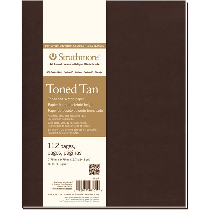 Art Journal Strathmore tonirani papir Tan meki uvez | razne dimenzije — slika 3