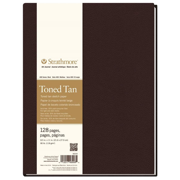 Artbook Strathmore Tónovaný papier Tan pevná väzba  | rôzne rozmery — obrázok 1