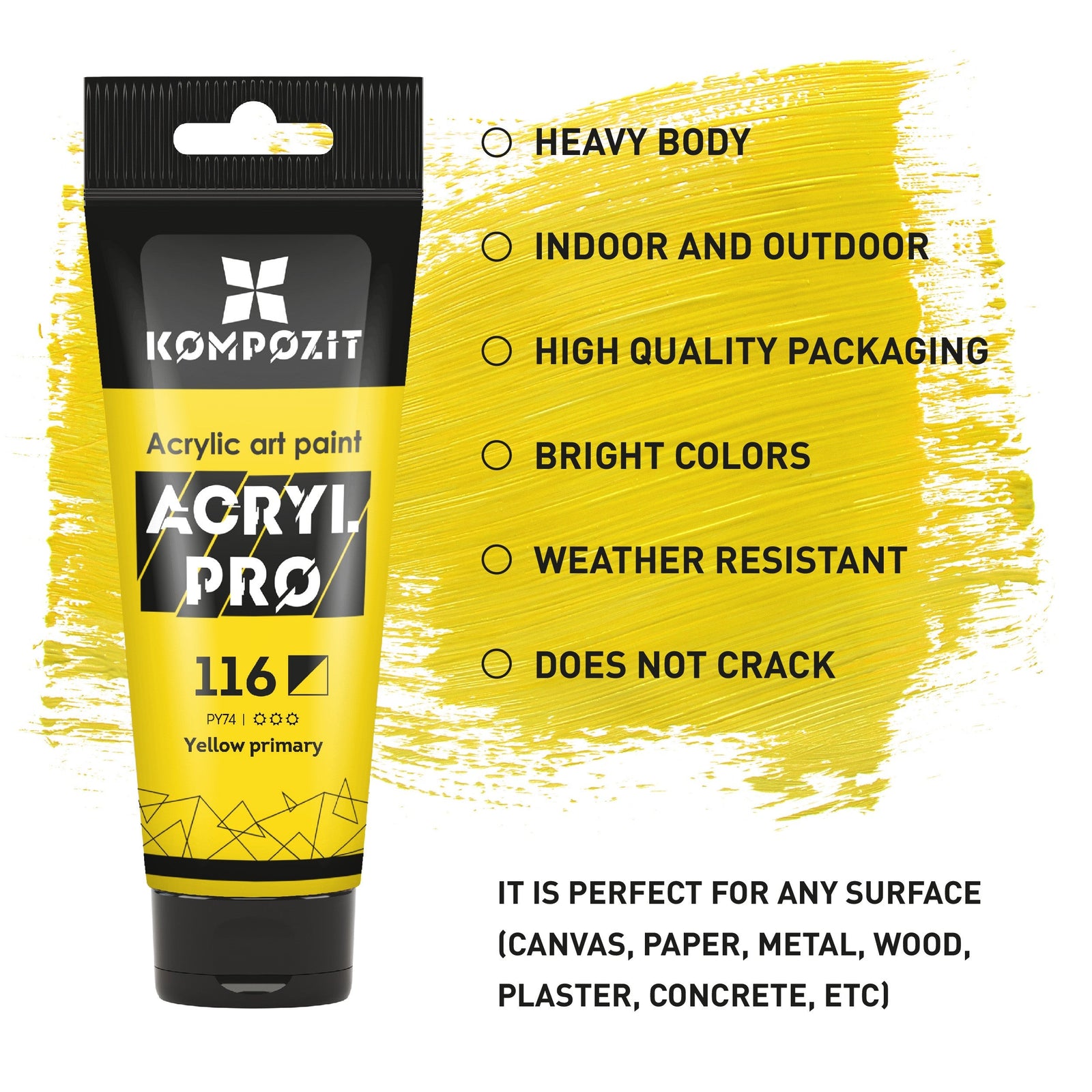 Set akrilnih boja ACRYL PRO Kompozit u kutiji - 42 x 75 ml