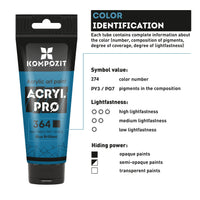 Set akrilnih boja ACRYL PRO Kompozit u kutiji - 42 x 75 ml