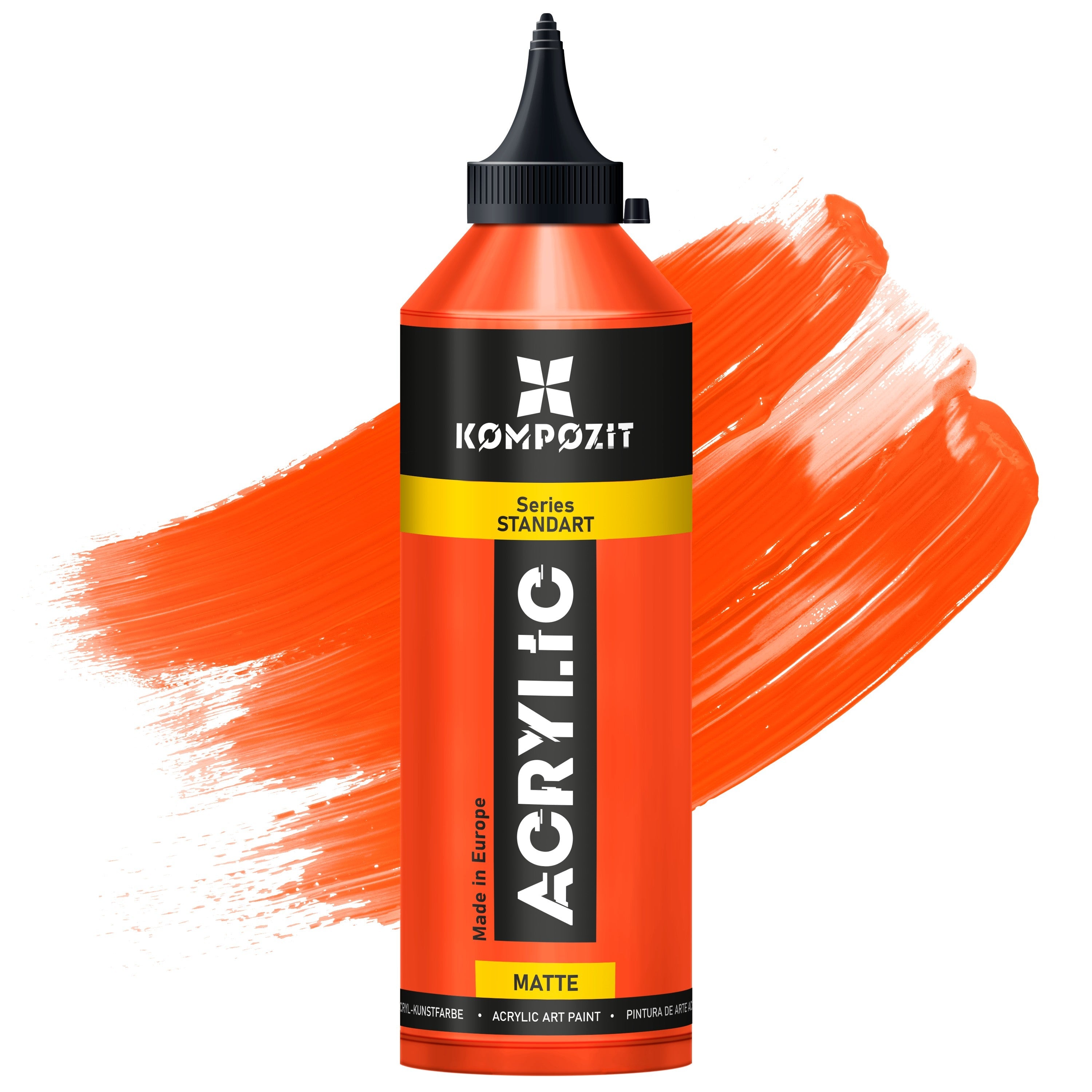 Akrilna boja Kompozit STANDART Fluorescent 500 ml – 113 Fluorescentna narančasta