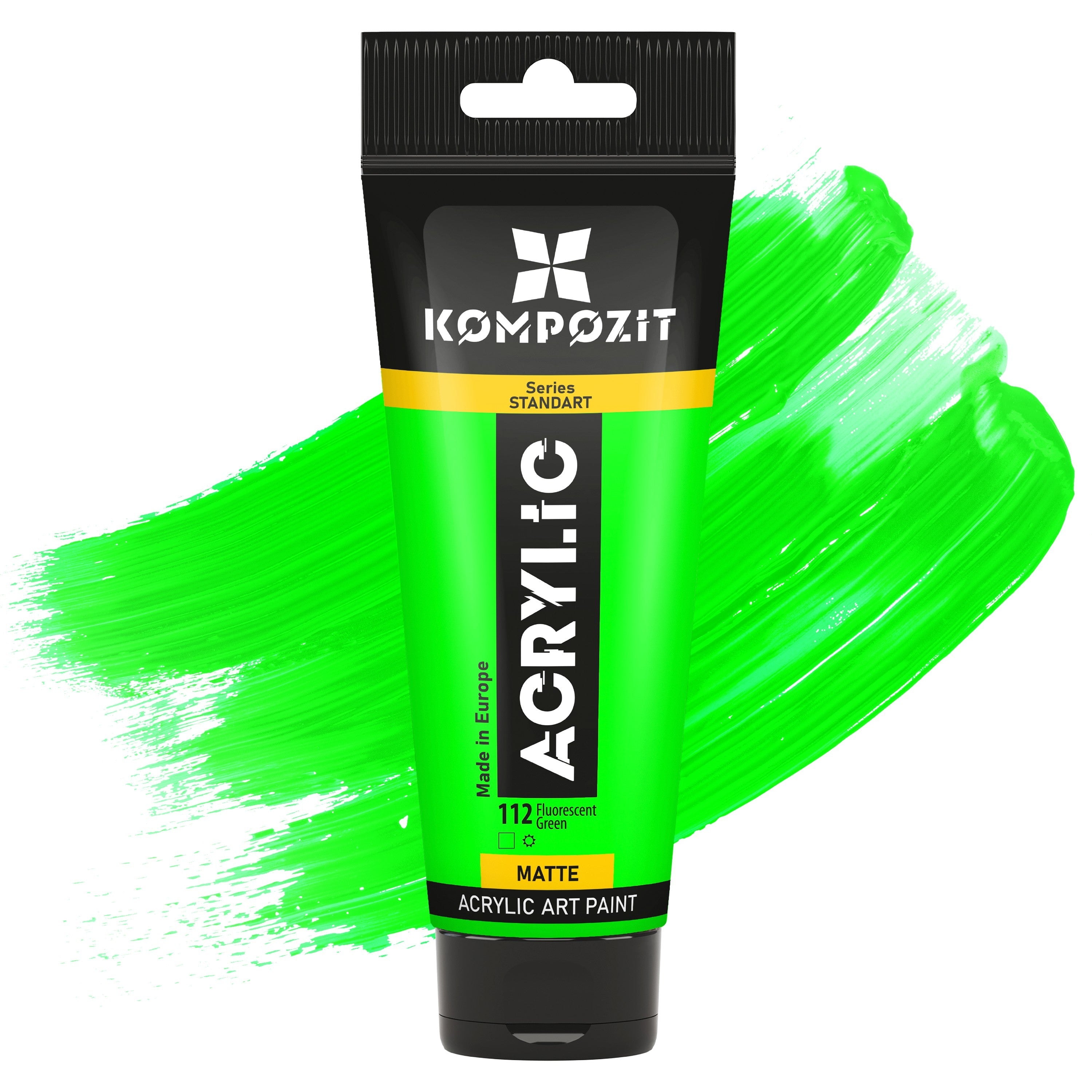 Akrilna boja Kompozit STANDART Fluorescent 75 ml – 112 Fluorescentno zelena