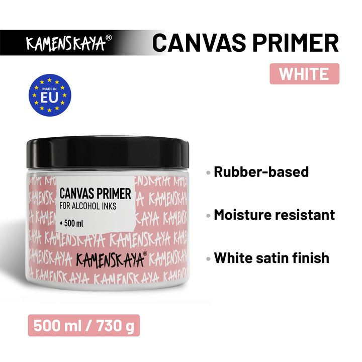 Bijeli primer za platno Kamenskaya | različiti volumeni — slika 3