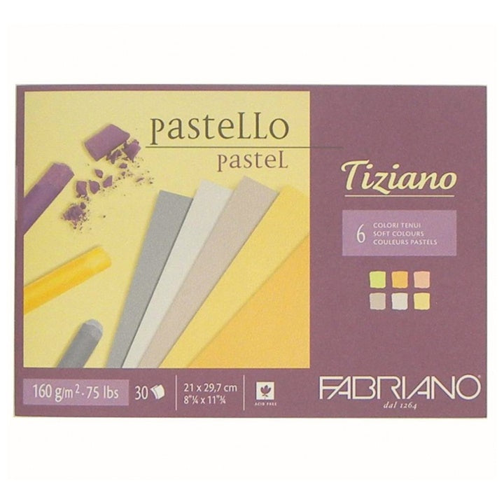 Blok farebných papierov pre pastel FABRIANO Tiziano Soft | rôzne rozmery — obrázok 1