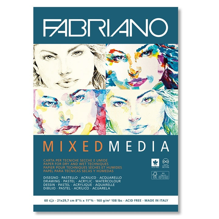 Blok papierov FABRIANO Mixed Media | rôzne rozmery — obrázok 1