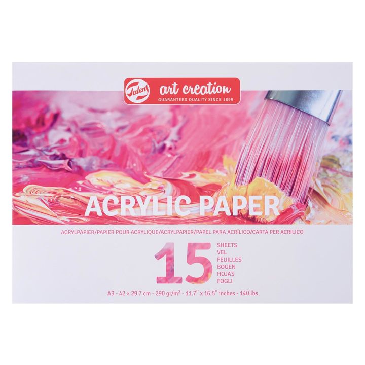 Blok papierov pre akrylové farby 15 listov  | rôzne formáty — obrázok 1