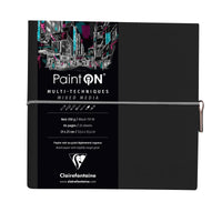 Blok papira CLAIREFONTAINE Paint'On 250 g/m² 19 x 19 cm - 32 listova – Crna