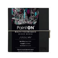 Blok papira CLAIREFONTAINE Paint'On crni 250 g/m² - 32 listova (A5 – 14 x 14 cm)