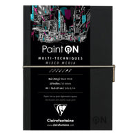 Blok papira CLAIREFONTAINE Paint'On crni 250 g/m² - 32 listova (A5 – 14 x 14 cm)