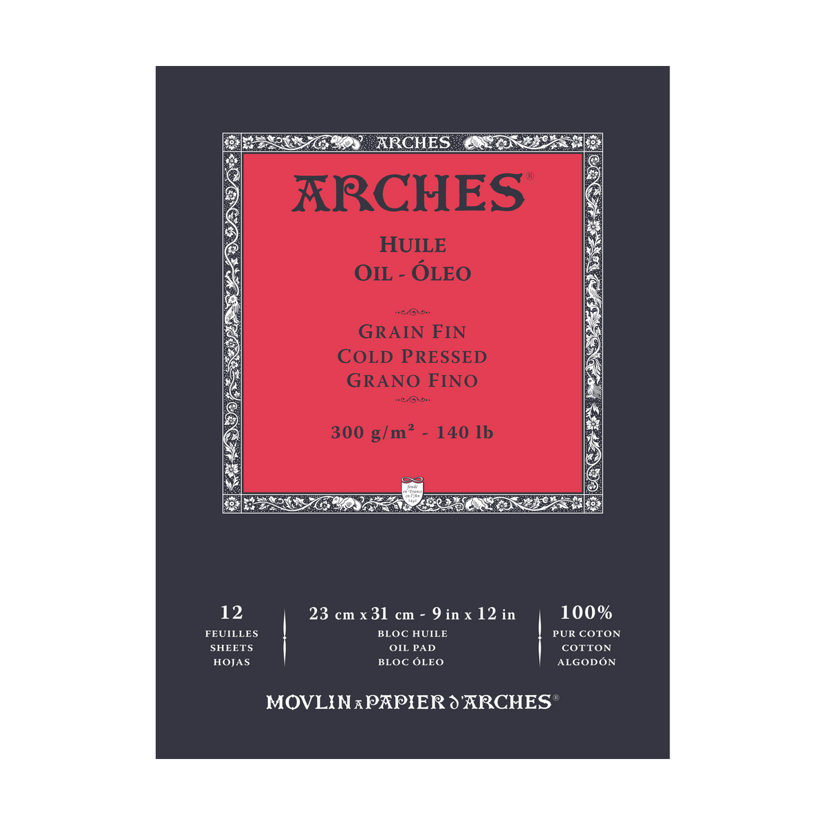 Blok papira za ulje ARCHES Huile CP 300 g/m² 23 x 31 cm - 12 listova