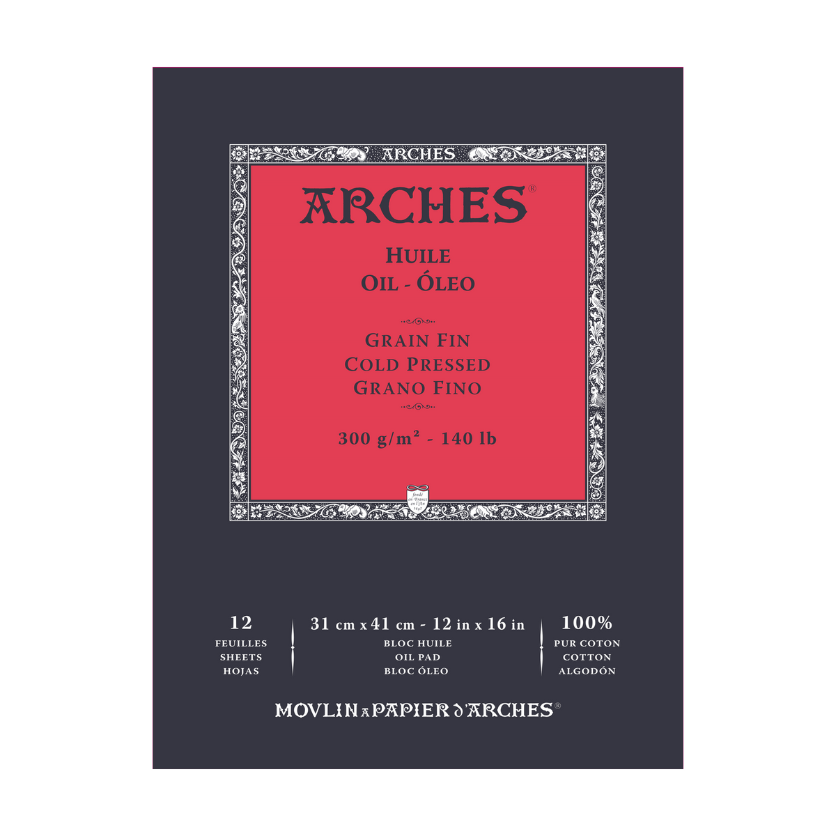 Blok papira za ulje ARCHES Huile CP 300 g/m² 23 x 31 cm - 12 listova