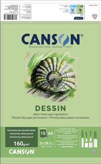 Blok za crtanje CANSON Dessin A4 160 g - 15 listova