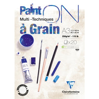 Blok za mix media Clairefontaine Paint'On a grain 250 g – 20 listova