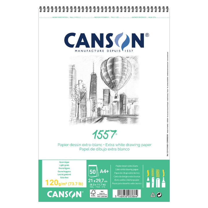 Blok za skiciranje CANSON 1557 - 120 g, 50 listova