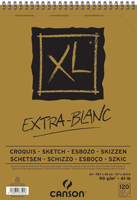 Blok za skiciranje CANSON XL Extra Blanc 90 g/m² 120 listova A3 sa spiralnim uvezom na vrhu