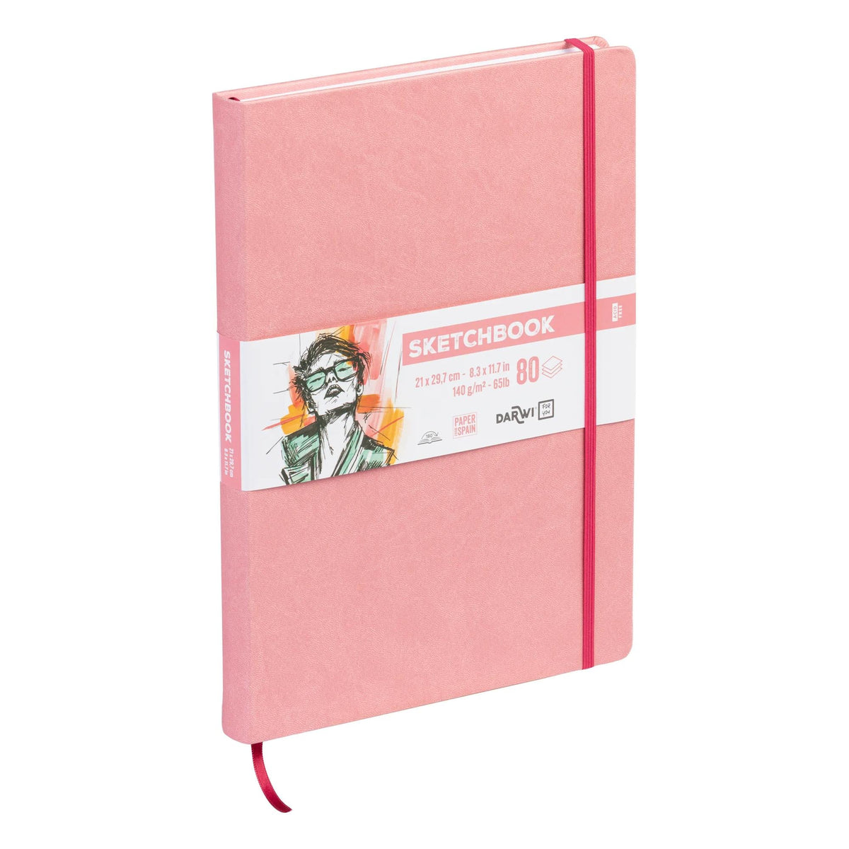 Blok za skiciranje DARWI For You Soft Pink A4 - 140 g/m2, 80 listova