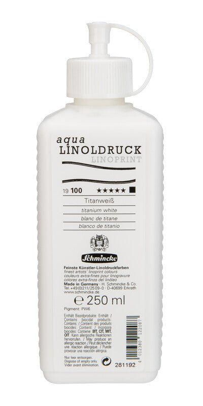 Boja za linorez Schmincke aqua-LINOPRINT 250 ml – 100 Titan bijela