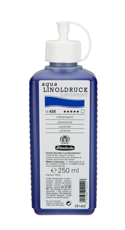 Boja za linorez Schmincke aqua-LINOPRINT 250 ml – 430 Ultramarin