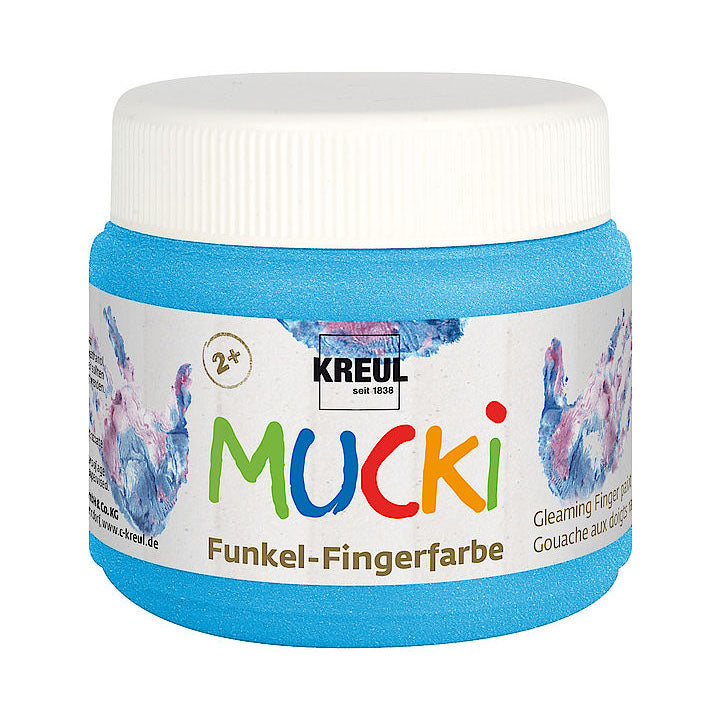 Boje nanosive s prstima svjetlucave 150 ml MUCKI – Diamond blue